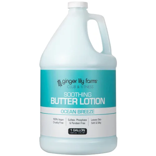 Vista 12 de Ginger Lily Farms Club & Fitness Loción de mantequilla calmante para piel seca, 100% vegana y libre de crueldad, aroma a aloe vera, repuesto de 1