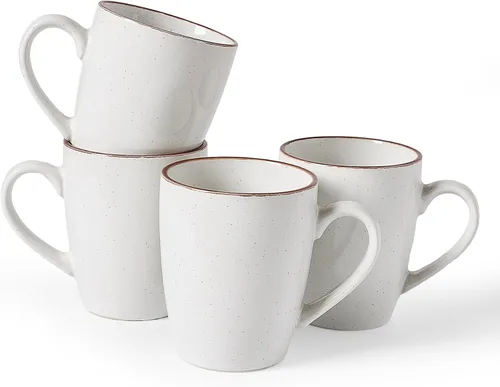 Vista 25 de famiware Venus - Tazas de café para 4, juego de tazas de 12 onzas, taza para beber con asa para café, té, cacao, leche, carbón