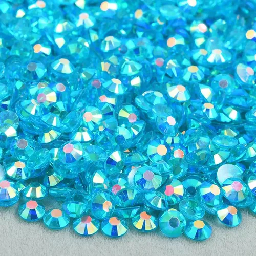 Vista 16 de 10000 diamantes de imitación de resina de 0.118 pulgadas, parte trasera plana transparente, color negro azabache AB para manualidades, zapatos