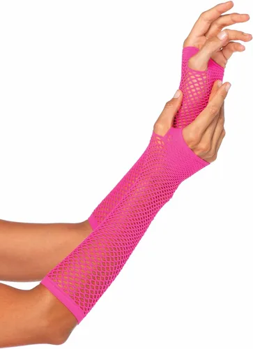 Vista 5 de Leg Avenue Guantes sin dedos de imitación con cordones