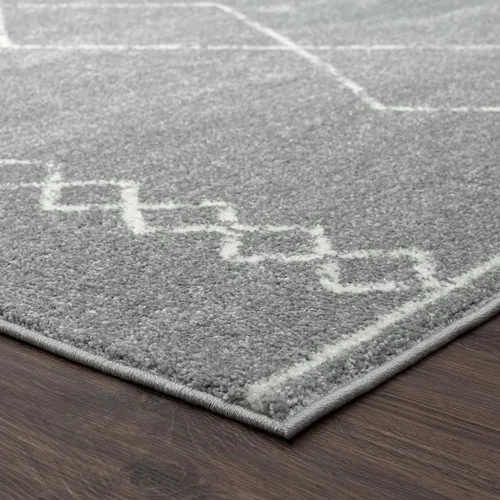 Vista 3 de LUXE WEAVERS - Alfombra geométrica marroquí estilo boho, color gris, tamaño 8 x 10, Daphnes 2735