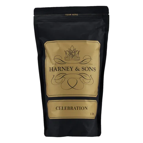 Vista 3 de Harney & Sons Celebration - Té negro suelto de 16 onzas, con sabores de canela, albaricoque y avellana Té negro de hojas sueltas con sabores