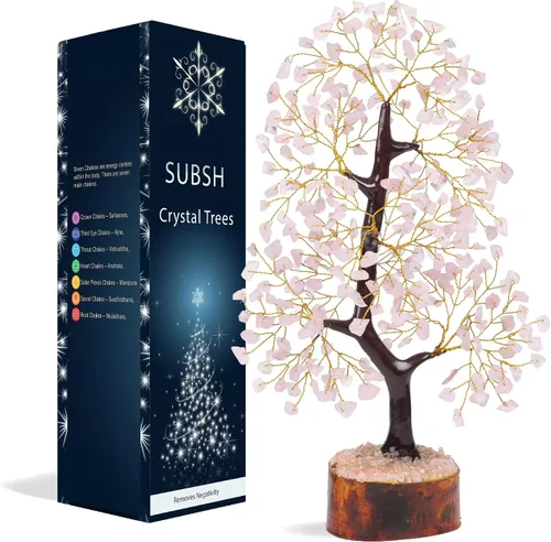 Vista 25 de Árbol de la vida de cristal amatista de 10-12 pulgadas con 2 colgantes de chakra – Bonsái de cristal sanador, árbol del dinero para energía