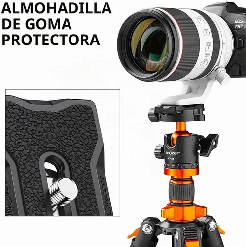 Vista 2 de K&F CONCEPT Aluminum Camera Tripod Quick Release Mounting Plate for Tripod Negro 1 paquete