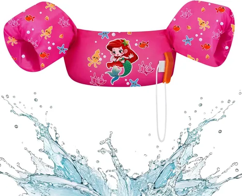 Vista 17 de HeySplash Swim Vest for Kids, Puddle Float Jumper with Safety Buckle Un tiburón azul