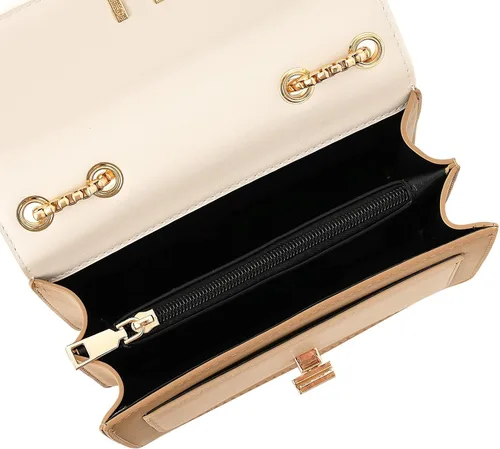 Vista 7 de Bolsos cruzados de cuero con bloques de color para mujer, bolsos cruzados de cuero, bolsos de diseñador lindos, bolso de hombro, tamaño mediano