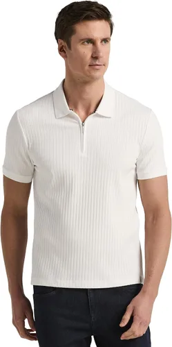 Vista 7 de Perry Ellis Men's Quarter Zip Short Sleeve Ribbed Knit Polo Shirt
