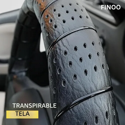 Vista 2 de Cubierta de volante con encaje negro, accesorio clásico de agarre elástico para auto