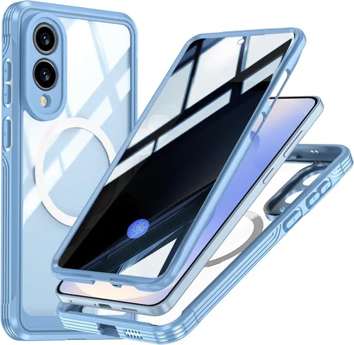Vista 8 de Funda de privacidad para Samsung Galaxy S25 Edge, compatible con MagSafe, Galaxy S25 Edge, funda magnética con protector de pantalla de privacidad