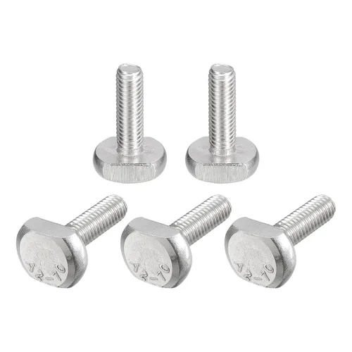 Vista 25 de uxcell Pernos de ranura en T, 5 piezas M5x16mm ranura en T Pernos deslizantes Pernos deslizantes 304 Tornillos en forma de T de acero inoxidable