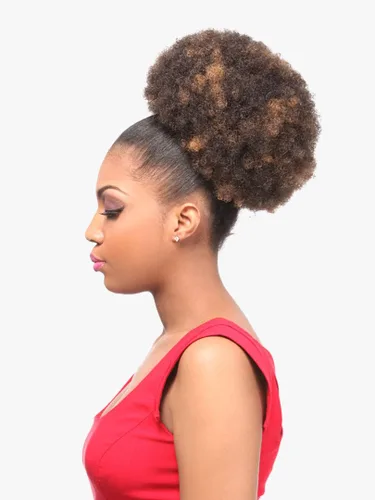 Vista 3 de Sensationnel Cola de caballo de pelo sintético Instant Pony Afro Kinky (1)
