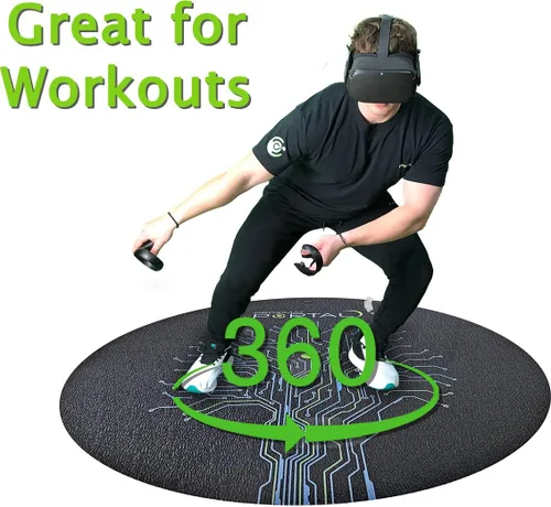 Vista 2 de VR Mat - ProxiMat Metaverse Portal 42 - X-Large Mat for Virtual Reality - Play with Both Feet on The Mat