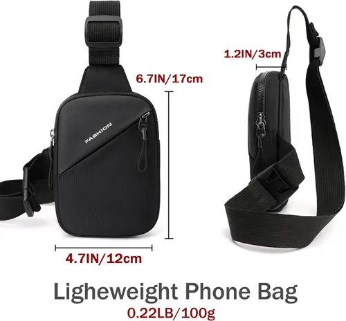 Vista 3 de Tealots Mini bolso bandolera para mujeres y hombres, bolsos cruzados pequeños, bolso ligero para teléfono, mochilas casuales