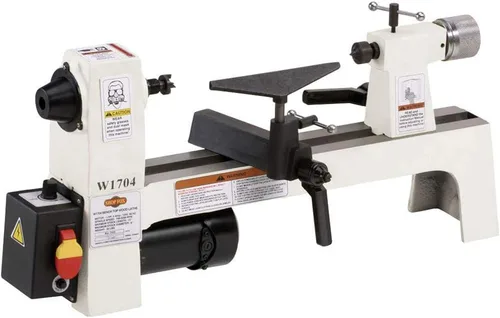 Vista 3 de SHOP FOX W1704 - Torno de sobremesa de 1/3 caballos de fuerza y mini portabrocas D4103 con pérgolas