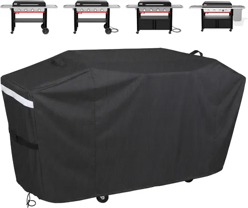 Vista 32 de Cubierta de parrilla Utheer para ahumador vertical de gas Pit Boss 3-Serie, cubierta impermeable anti-UV de 600D de longitud completa y resistente