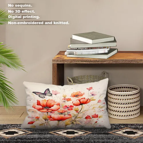 Vista 35 de Batmerry Autumn Forest Throw Pillow Covers, Yellow Orange Foliage in Fall Park Decorative Pillow Covers Digital Printing Blended for Couch Sofa Bed