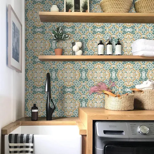 Vista 48 de Alwayspon Adhesivos de transferencia de azulejos de vinilo esmerilado para despegar y pegar, calcomanías autoadhesivas para azulejos de pared
