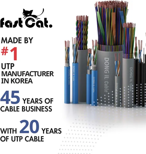 Vista 4 de fast Cat. Cable de Ethernet Cat6 de 1000 pies - 23 AWG, CMR, PoE++ (4PPoE) Cable de cobre sólido aislado no blindado Cat 6 con separador de cruz que
