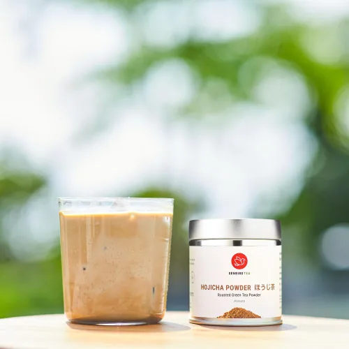 Vista 6 de Senbird Polvo de Hojicha Premium – Matcha tostado japonés de Kioto, Japón – Té en polvo en lata hermética (1.06 oz/30g)