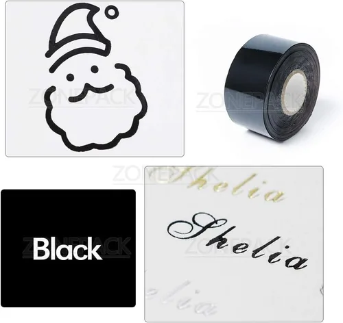 Vista 2 de ZONEPACK Papel de aluminio de estampado en caliente, papel de transferencia de calor negro para tarjetas de felicitación de cuero, papel en relieve