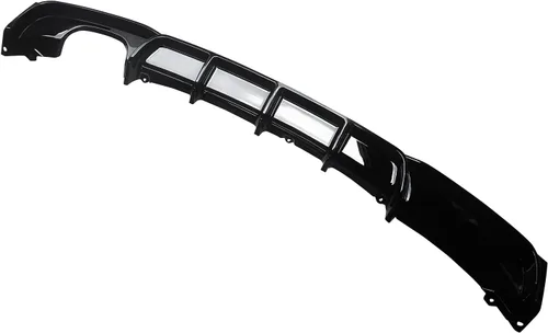 Vista 3 de NINTE Difusor trasero para BMW Serie 3 F30 F31 M Sport parachoques 2012-2018 2019 negro brillante izquierdo solo escape trasero parachoques labio