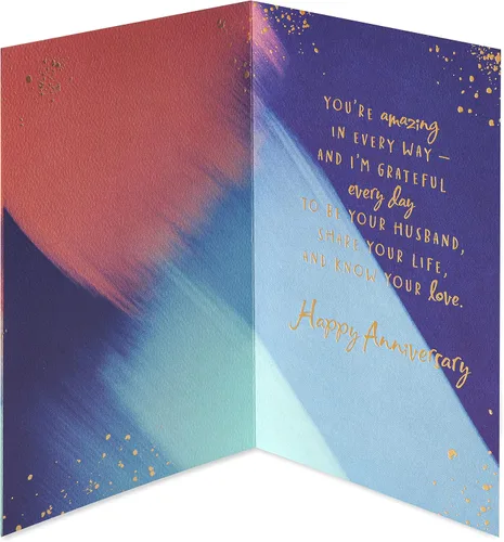 Vista 2 de American Greetings Tarjeta de aniversario para marido de parte del marido (Know Your Love)