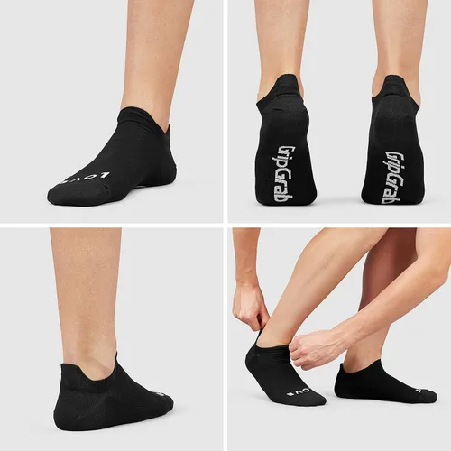 Vista 2 de GripGrab Classic No-Show Cycling Socks - Low-Cut Summer Liner Sock Short Negro - 1 par