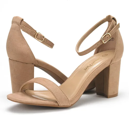 Vista 3 de DREAM PAIRS - Sandalias de tacón grueso y bajo para mujer