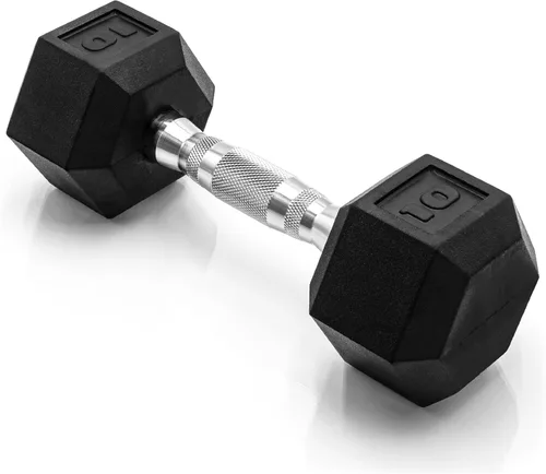 Vista 68 de CAP Barbell Peso de la mancuerna hexagonal recubierta, individual, 10-120 libras, múltiples opciones