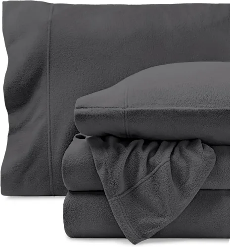 Vista 11 de Bare Home Juego de sábanas de forro polar súper suave, tamaño individual, forro polar extra afelpado, sábanas de cama que no forman bolitas, calidez