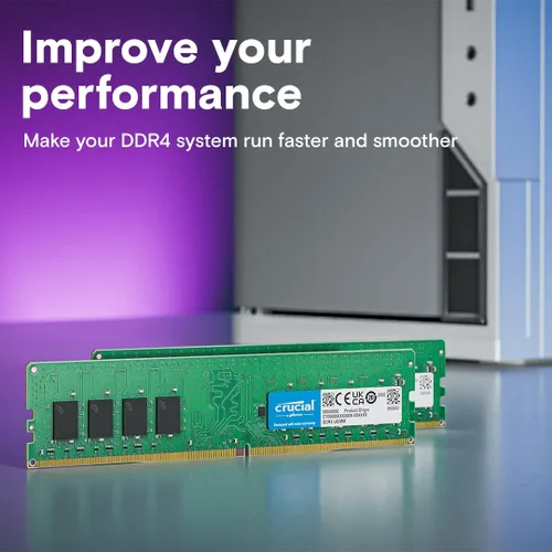 Vista 3 de Crucial 4 GB, DIMM de 288 pines, DDR4 PC4-19200