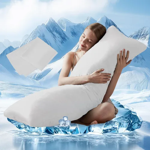 Vista 18 de DOWNCOOL Relleno de almohada de cuerpo completo de lujo con funda de fibra, almohada corporal ultrasuave para dormir, inserto de almohada de cama