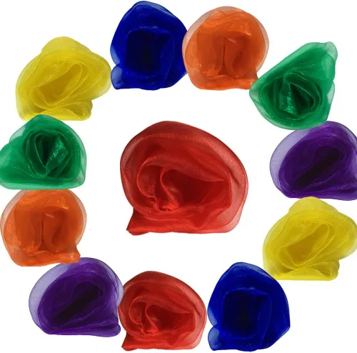 Vista 2 de AIVIAI Bufandas de baile Bufandas de música para niños Movimiento y Malabares 12pcs