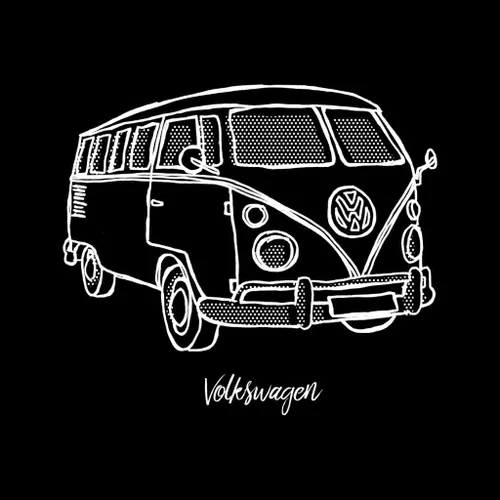 Vista 2 de Volkswagen Camper Doodle - Camiseta para hombre