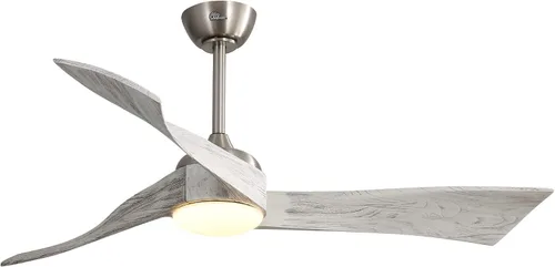 Vista 16 de Sofucor - Ventilador de techo de 52 pulgadas sin luces, moderno, de madera maciza, con control remoto, 5000 CFM de alto flujo de aire, motor CC