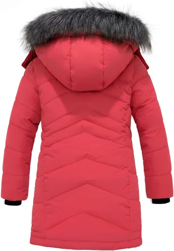 Vista 2 de ZSHOW Abrigo de invierno para niña, resistente al agua, parka larga, cálida y acolchada