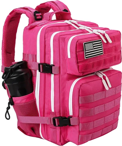Vista 15 de LHI Mochila Militar Táctica para Hombres y Mujeres 25L/35L Mochila de Asalto del Ejército Bolsa Mochila Pequeña con Portabotellas