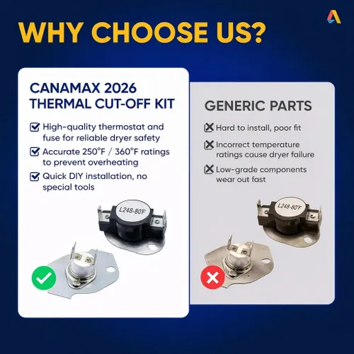 Vista 2 de Canamax 279769 Kit de corte térmico para secadora para Whirlpool Kenmore