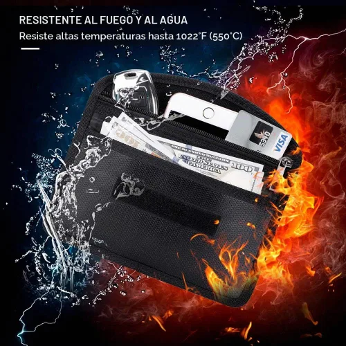 Vista 2 de Tamfile Faraday - Bolsa con cremallera para teléfono, bolsa de protección de señal ignífuga