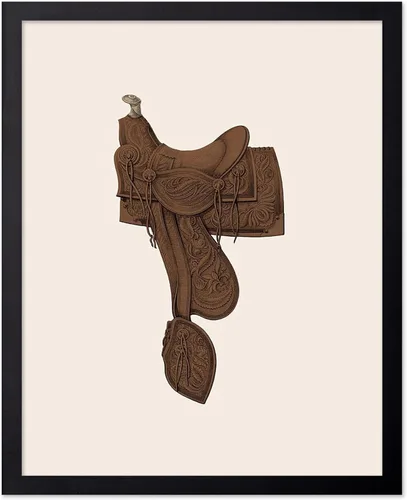 Vista 63 de Poster Master Póster vintage de cuero para silla de montar, estampado retro de vaquero, arte de silla de montar, diseño occidental, impresión