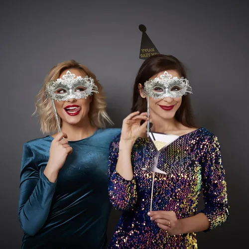 Vista 3 de Erythem Máscara de mascarada veneciana para mujer, para Halloween, carnaval, cosplay, fiesta de disfraces