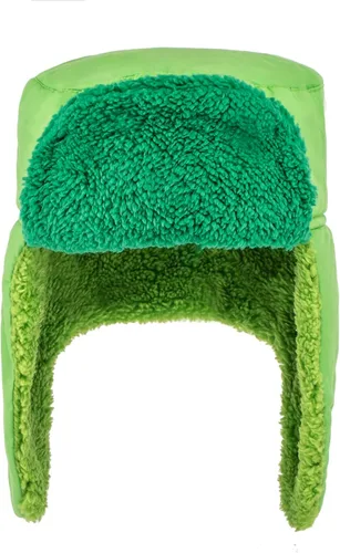 Vista 2 de Christmas Trapper Hat Winter Trooper Hat with Green Faux Fur for Halloween Christmas Costume