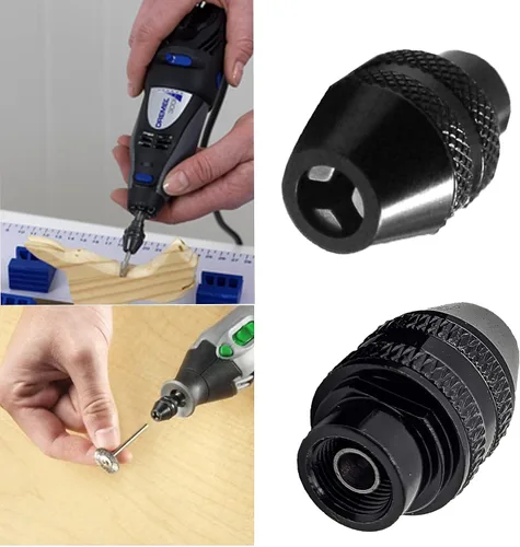 Vista 7 de 2 unids multi cambio rápido sin llave Chuck reemplazo para Dremel 4486 herramientas rotativas 3000 4000 7700 8200
