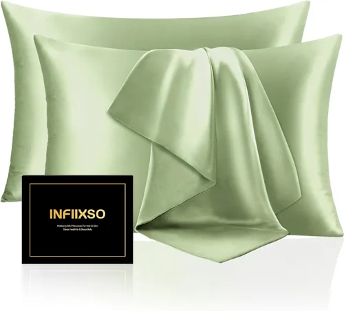 Vista 13 de INFIIXSO Funda de almohada de seda de morera, para cabello y piel, tamaño estándar, cremallera oculta, 20 x 26 pulgadas, suave y refrescante