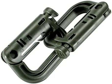 Vista 6 de Boosteady - Paquete de 10 anillos en D de Grimlock, multiusos para poner en el bolso Molle con correa de malla y zíper