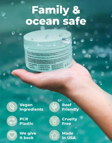 Vista 7 de Miami Beach Bum Bum Body Cream - Loción Bum de 3.4 oz de aloe de orégano + humectante diario de jojoba para la salud de la piel, protuberancias