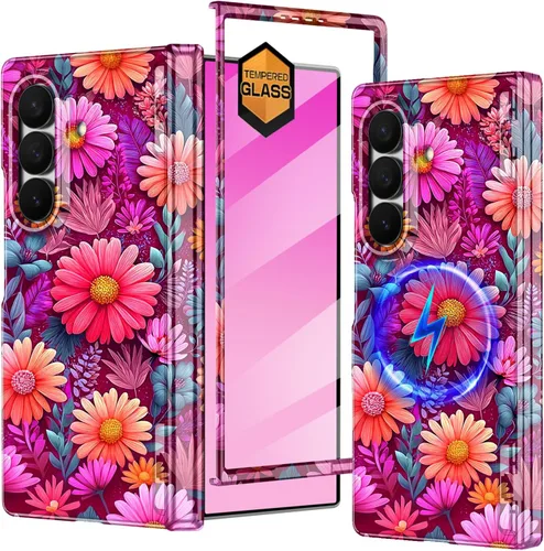 Vista 36 de Hekodonk Funda para Galaxy Z Flip 7, compatible con MagSafe, protector de pantalla integrado, protección de bisagra, magnética, delgada, a prueba