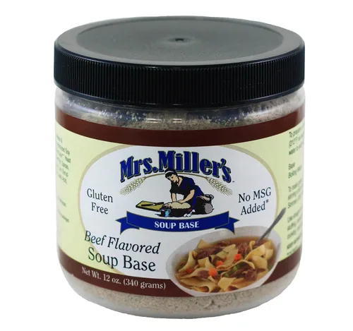 Vista 3 de AmishTastes Mrs. Miller's - Base de sopa con sabor a carne de res, sin gluten, sin MSG, 12 onzas (paquete de 4)