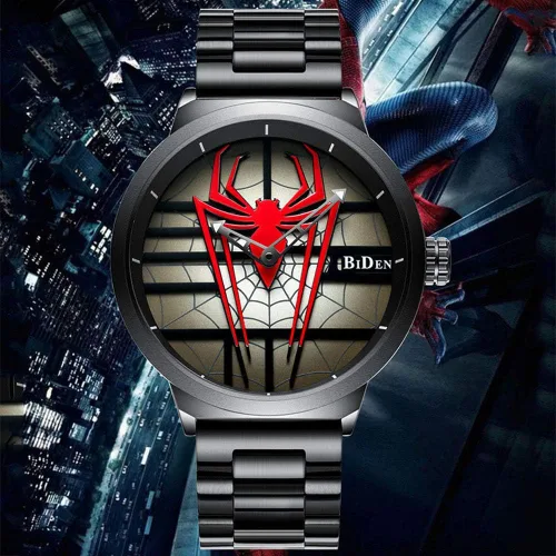 Vista 4 de Gosasa Reloj de pulsera de hombre araña de lujo de acero inoxidable para hombre