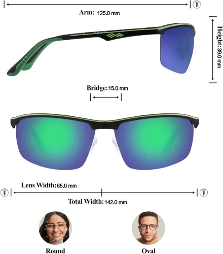 Vista 2 de ZENNI - Lentes de sol deportivos polarizados para mujeres y hombres, protección UV400, para pesca al aire libre, conducción, ciclismo, reduce